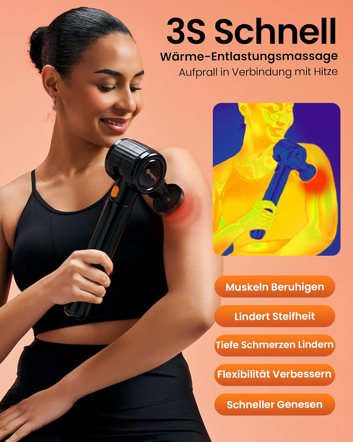 3 Sekunden schnelle Wärme-Entlastungsmassage